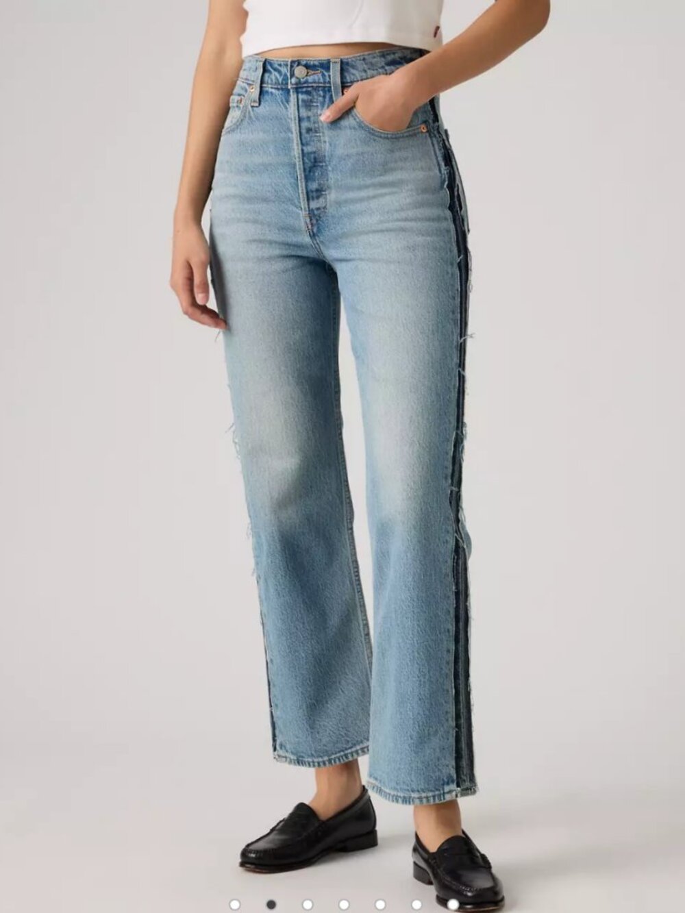 NWT Ribcage Deconstructed Ankle Women's Jeans Size 31